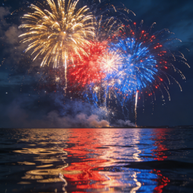 Water Surface Fireworks